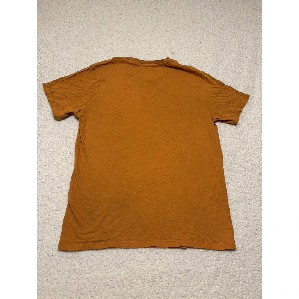 Levis Mens Graphic T-shirt Size M Orange Cotton Worldwide Eagle Tee 22491-1111
